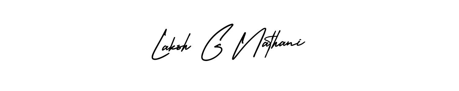 Laksh G Nathani stylish signature style. Best Handwritten Sign (AmerikaSignatureDemo-Regular) for my name. Handwritten Signature Collection Ideas for my name Laksh G Nathani. Laksh G Nathani signature style 3 images and pictures png