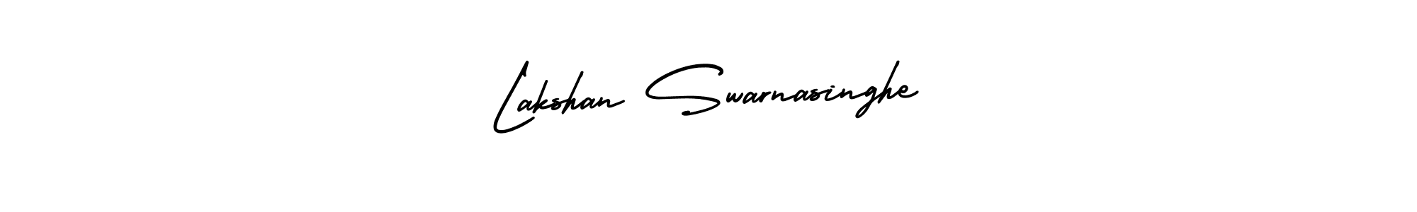 This is the best signature style for the Lakshan Swarnasinghe name. Also you like these signature font (AmerikaSignatureDemo-Regular). Mix name signature. Lakshan Swarnasinghe signature style 3 images and pictures png