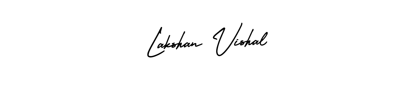 How to make Lakshan Vishal name signature. Use AmerikaSignatureDemo-Regular style for creating short signs online. This is the latest handwritten sign. Lakshan Vishal signature style 3 images and pictures png