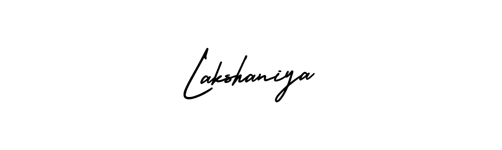 It looks lik you need a new signature style for name Lakshaniya. Design unique handwritten (AmerikaSignatureDemo-Regular) signature with our free signature maker in just a few clicks. Lakshaniya signature style 3 images and pictures png