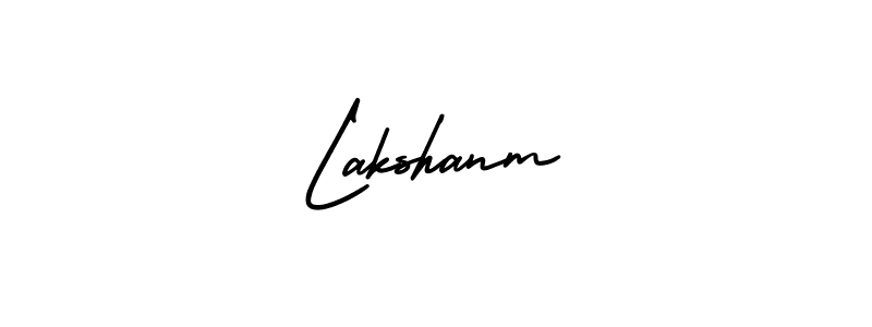 You should practise on your own different ways (AmerikaSignatureDemo-Regular) to write your name (Lakshanm) in signature. don't let someone else do it for you. Lakshanm signature style 3 images and pictures png