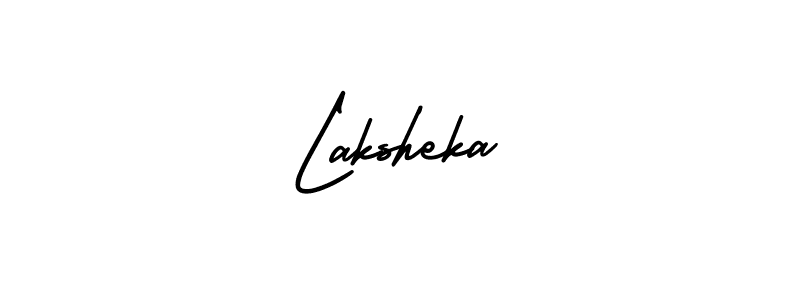 You should practise on your own different ways (AmerikaSignatureDemo-Regular) to write your name (Laksheka) in signature. don't let someone else do it for you. Laksheka signature style 3 images and pictures png