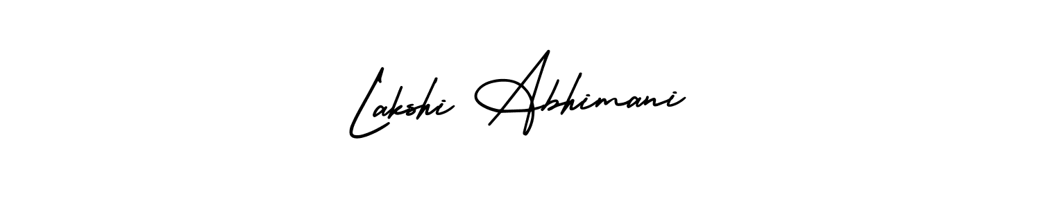 How to make Lakshi Abhimani name signature. Use AmerikaSignatureDemo-Regular style for creating short signs online. This is the latest handwritten sign. Lakshi Abhimani signature style 3 images and pictures png