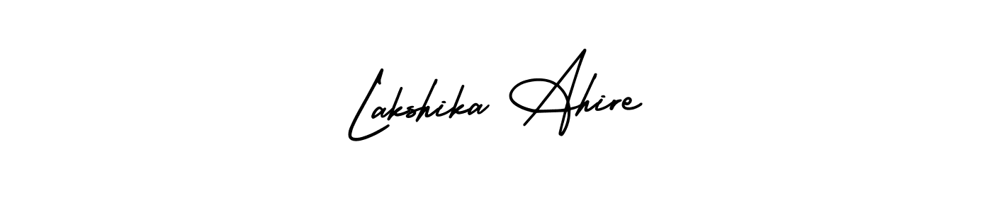 Make a short Lakshika Ahire signature style. Manage your documents anywhere anytime using AmerikaSignatureDemo-Regular. Create and add eSignatures, submit forms, share and send files easily. Lakshika Ahire signature style 3 images and pictures png