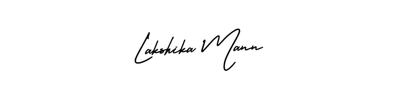 How to Draw Lakshika Mann signature style? AmerikaSignatureDemo-Regular is a latest design signature styles for name Lakshika Mann. Lakshika Mann signature style 3 images and pictures png