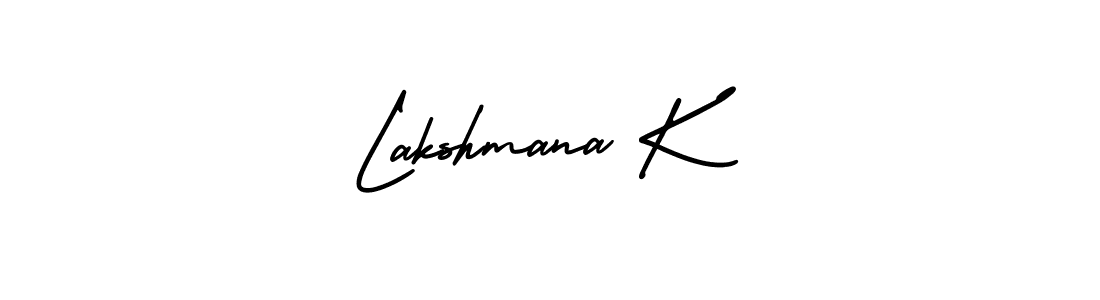 Create a beautiful signature design for name Lakshmana K. With this signature (AmerikaSignatureDemo-Regular) fonts, you can make a handwritten signature for free. Lakshmana K signature style 3 images and pictures png