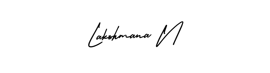 Design your own signature with our free online signature maker. With this signature software, you can create a handwritten (AmerikaSignatureDemo-Regular) signature for name Lakshmana N. Lakshmana N signature style 3 images and pictures png