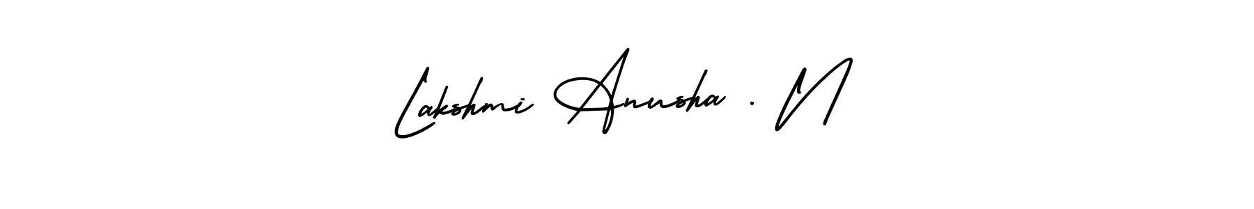 Make a short Lakshmi Anusha . N signature style. Manage your documents anywhere anytime using AmerikaSignatureDemo-Regular. Create and add eSignatures, submit forms, share and send files easily. Lakshmi Anusha . N signature style 3 images and pictures png