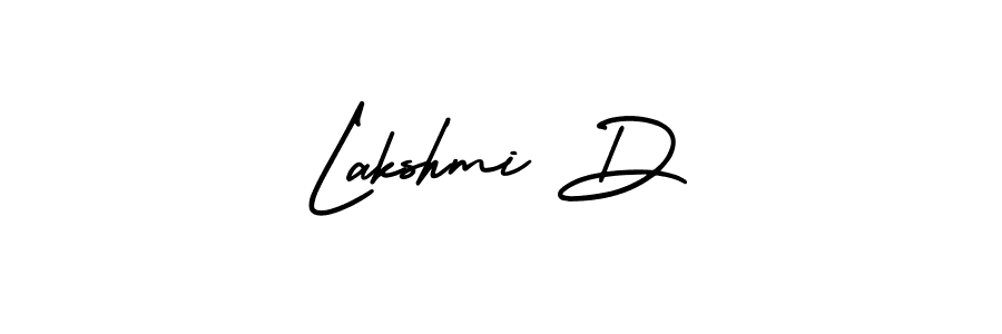 Use a signature maker to create a handwritten signature online. With this signature software, you can design (AmerikaSignatureDemo-Regular) your own signature for name Lakshmi D. Lakshmi D signature style 3 images and pictures png