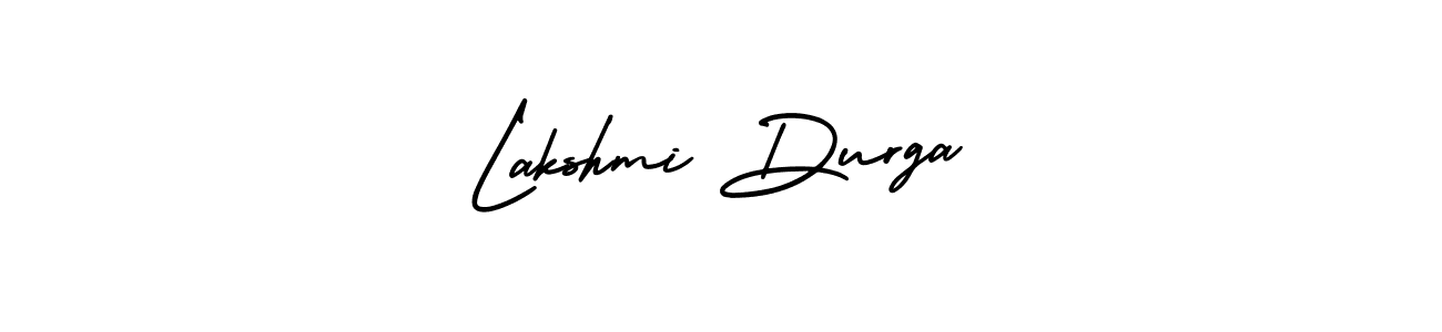 You should practise on your own different ways (AmerikaSignatureDemo-Regular) to write your name (Lakshmi Durga) in signature. don't let someone else do it for you. Lakshmi Durga signature style 3 images and pictures png