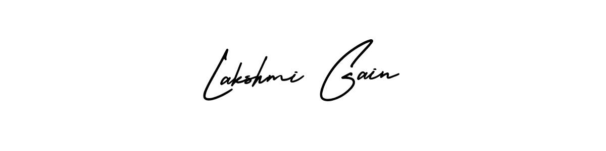 The best way (AmerikaSignatureDemo-Regular) to make a short signature is to pick only two or three words in your name. The name Lakshmi Gain include a total of six letters. For converting this name. Lakshmi Gain signature style 3 images and pictures png