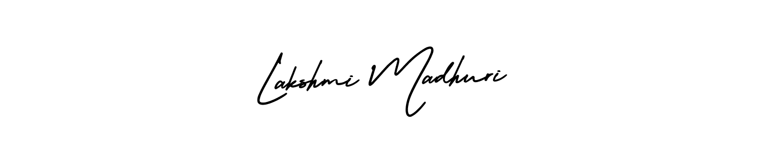 Lakshmi Madhuri stylish signature style. Best Handwritten Sign (AmerikaSignatureDemo-Regular) for my name. Handwritten Signature Collection Ideas for my name Lakshmi Madhuri. Lakshmi Madhuri signature style 3 images and pictures png