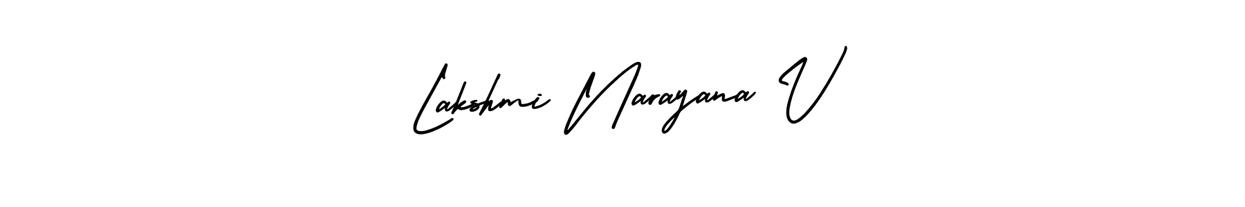 It looks lik you need a new signature style for name Lakshmi Narayana V. Design unique handwritten (AmerikaSignatureDemo-Regular) signature with our free signature maker in just a few clicks. Lakshmi Narayana V signature style 3 images and pictures png