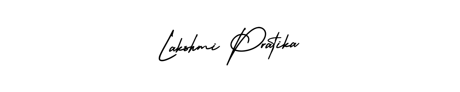 How to make Lakshmi Pratika signature? AmerikaSignatureDemo-Regular is a professional autograph style. Create handwritten signature for Lakshmi Pratika name. Lakshmi Pratika signature style 3 images and pictures png