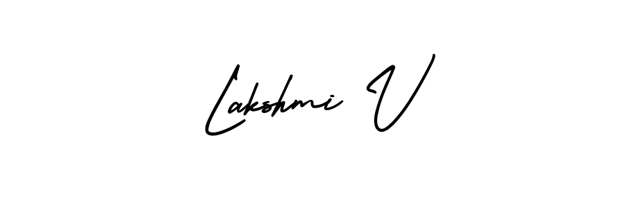 Create a beautiful signature design for name Lakshmi V. With this signature (AmerikaSignatureDemo-Regular) fonts, you can make a handwritten signature for free. Lakshmi V signature style 3 images and pictures png