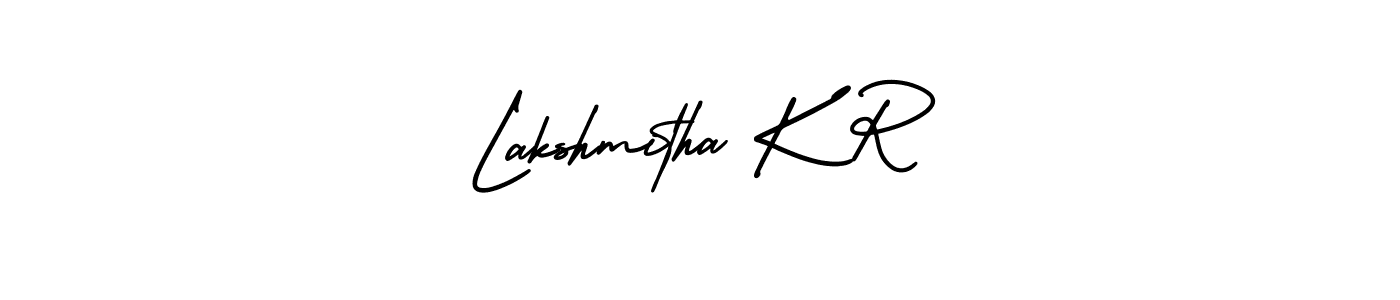 Make a short Lakshmitha K R signature style. Manage your documents anywhere anytime using AmerikaSignatureDemo-Regular. Create and add eSignatures, submit forms, share and send files easily. Lakshmitha K R signature style 3 images and pictures png