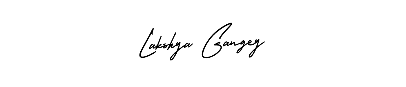 How to make Lakshya Gangey name signature. Use AmerikaSignatureDemo-Regular style for creating short signs online. This is the latest handwritten sign. Lakshya Gangey signature style 3 images and pictures png