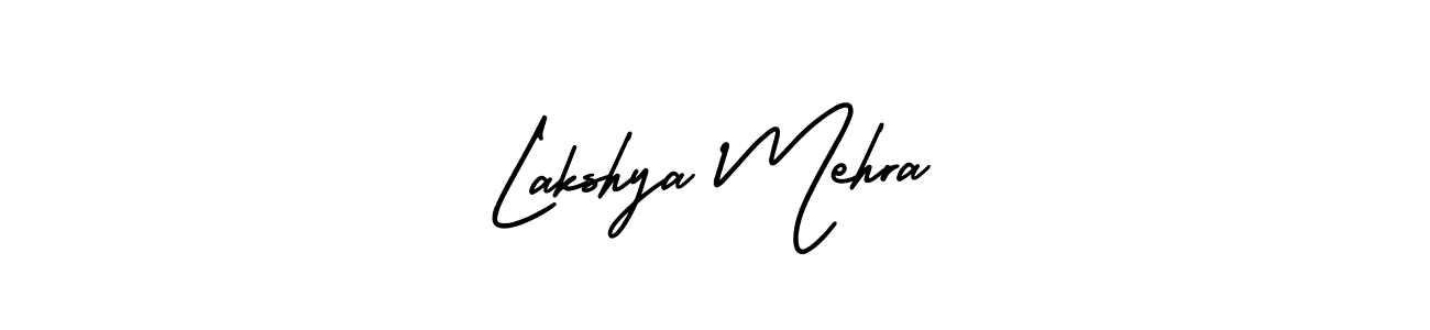 This is the best signature style for the Lakshya Mehra name. Also you like these signature font (AmerikaSignatureDemo-Regular). Mix name signature. Lakshya Mehra signature style 3 images and pictures png