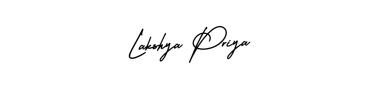 Make a beautiful signature design for name Lakshya Priya. With this signature (AmerikaSignatureDemo-Regular) style, you can create a handwritten signature for free. Lakshya Priya signature style 3 images and pictures png