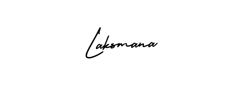 Use a signature maker to create a handwritten signature online. With this signature software, you can design (AmerikaSignatureDemo-Regular) your own signature for name Laksmana. Laksmana signature style 3 images and pictures png