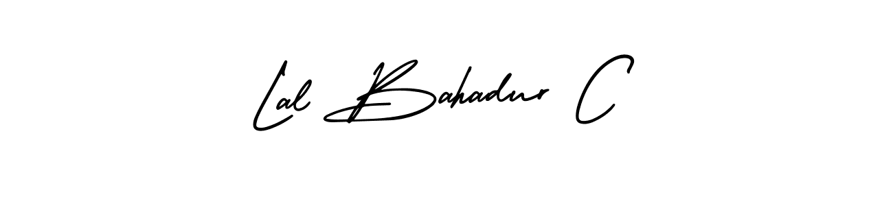 The best way (AmerikaSignatureDemo-Regular) to make a short signature is to pick only two or three words in your name. The name Lal Bahadur C include a total of six letters. For converting this name. Lal Bahadur C signature style 3 images and pictures png