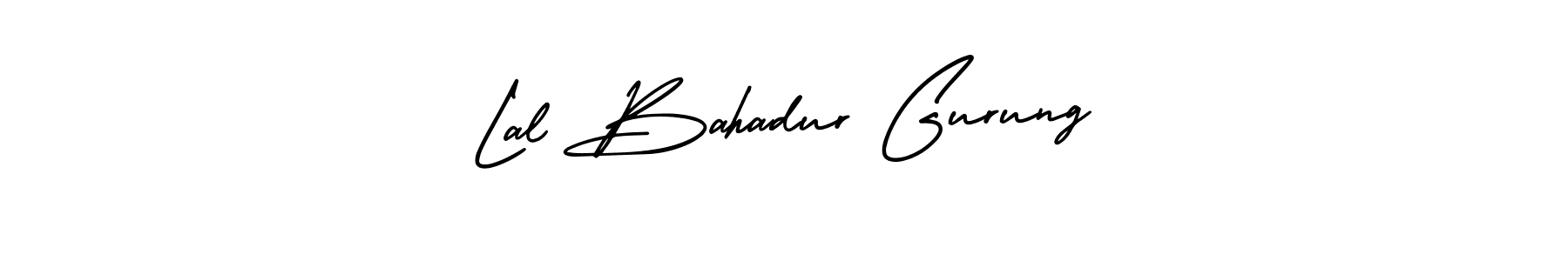 The best way (AmerikaSignatureDemo-Regular) to make a short signature is to pick only two or three words in your name. The name Lal Bahadur Gurung include a total of six letters. For converting this name. Lal Bahadur Gurung signature style 3 images and pictures png