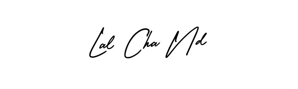 The best way (AmerikaSignatureDemo-Regular) to make a short signature is to pick only two or three words in your name. The name Lal Cha Nd include a total of six letters. For converting this name. Lal Cha Nd signature style 3 images and pictures png