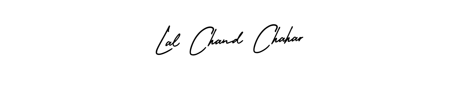 The best way (AmerikaSignatureDemo-Regular) to make a short signature is to pick only two or three words in your name. The name Lal Chand Chahar include a total of six letters. For converting this name. Lal Chand Chahar signature style 3 images and pictures png