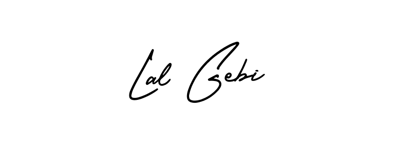 How to make Lal Gebi signature? AmerikaSignatureDemo-Regular is a professional autograph style. Create handwritten signature for Lal Gebi name. Lal Gebi signature style 3 images and pictures png