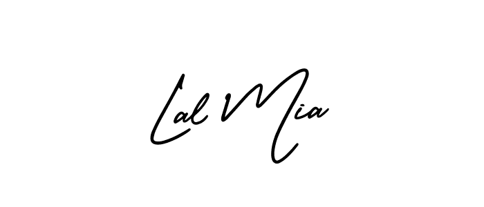 It looks lik you need a new signature style for name Lal Mia. Design unique handwritten (AmerikaSignatureDemo-Regular) signature with our free signature maker in just a few clicks. Lal Mia signature style 3 images and pictures png