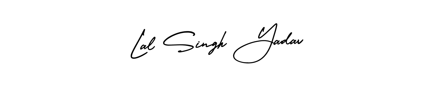 The best way (AmerikaSignatureDemo-Regular) to make a short signature is to pick only two or three words in your name. The name Lal Singh Yadav include a total of six letters. For converting this name. Lal Singh Yadav signature style 3 images and pictures png