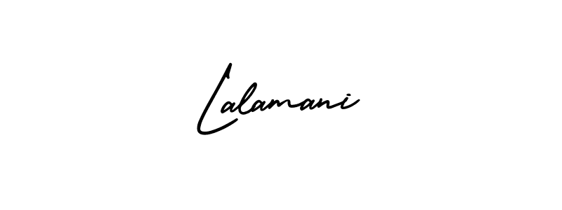 Use a signature maker to create a handwritten signature online. With this signature software, you can design (AmerikaSignatureDemo-Regular) your own signature for name Lalamani. Lalamani signature style 3 images and pictures png