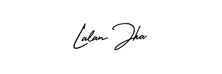 How to Draw Lalan Jha signature style? AmerikaSignatureDemo-Regular is a latest design signature styles for name Lalan Jha. Lalan Jha signature style 3 images and pictures png