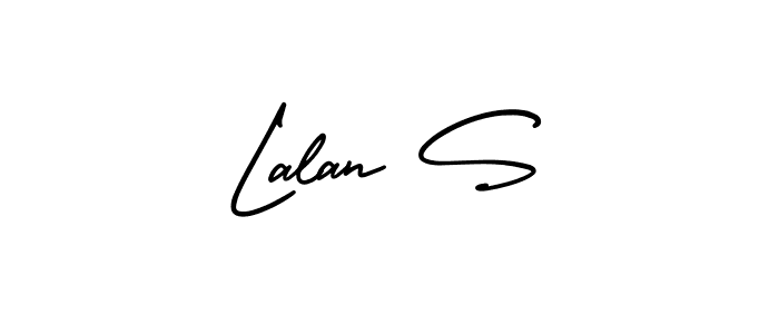 How to Draw Lalan S signature style? AmerikaSignatureDemo-Regular is a latest design signature styles for name Lalan S. Lalan S signature style 3 images and pictures png