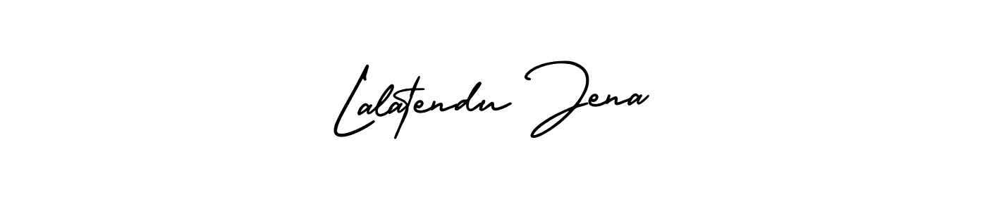 This is the best signature style for the Lalatendu Jena name. Also you like these signature font (AmerikaSignatureDemo-Regular). Mix name signature. Lalatendu Jena signature style 3 images and pictures png