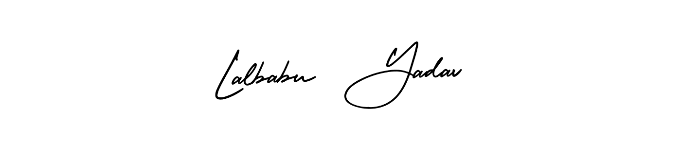 Similarly AmerikaSignatureDemo-Regular is the best handwritten signature design. Signature creator online .You can use it as an online autograph creator for name Lalbabu  Yadav. Lalbabu  Yadav signature style 3 images and pictures png