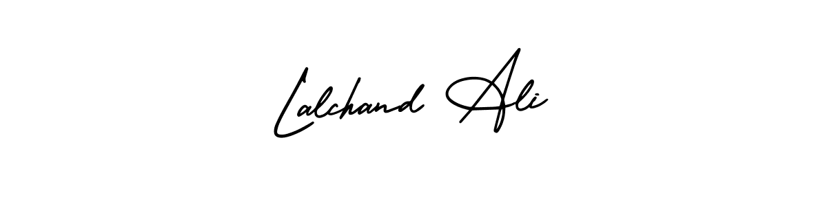 How to make Lalchand Ali name signature. Use AmerikaSignatureDemo-Regular style for creating short signs online. This is the latest handwritten sign. Lalchand Ali signature style 3 images and pictures png