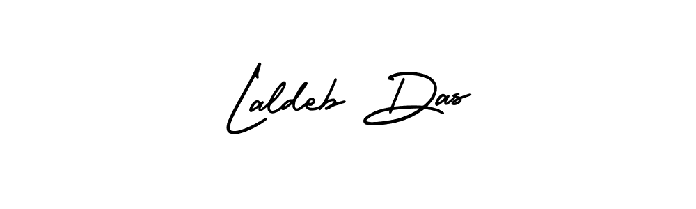 How to make Laldeb Das name signature. Use AmerikaSignatureDemo-Regular style for creating short signs online. This is the latest handwritten sign. Laldeb Das signature style 3 images and pictures png