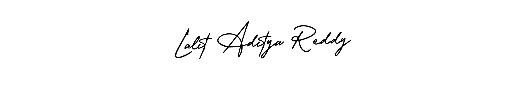 if you are searching for the best signature style for your name Lalit Aditya Reddy. so please give up your signature search. here we have designed multiple signature styles  using AmerikaSignatureDemo-Regular. Lalit Aditya Reddy signature style 3 images and pictures png
