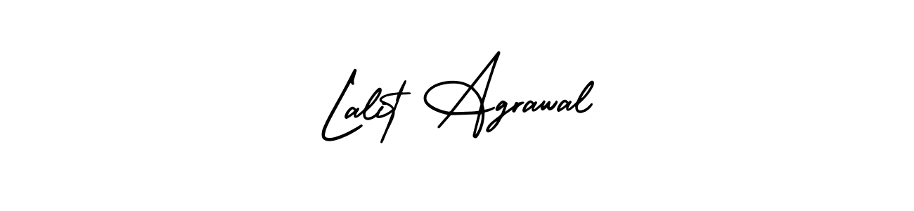 The best way (AmerikaSignatureDemo-Regular) to make a short signature is to pick only two or three words in your name. The name Lalit Agrawal include a total of six letters. For converting this name. Lalit Agrawal signature style 3 images and pictures png