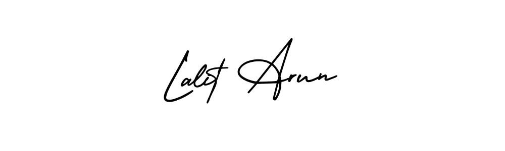 Design your own signature with our free online signature maker. With this signature software, you can create a handwritten (AmerikaSignatureDemo-Regular) signature for name Lalit Arun. Lalit Arun signature style 3 images and pictures png