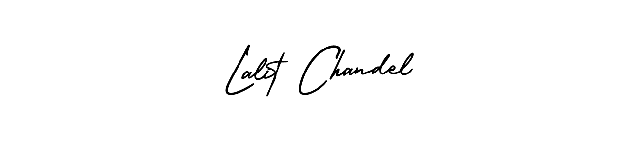 How to make Lalit Chandel name signature. Use AmerikaSignatureDemo-Regular style for creating short signs online. This is the latest handwritten sign. Lalit Chandel signature style 3 images and pictures png