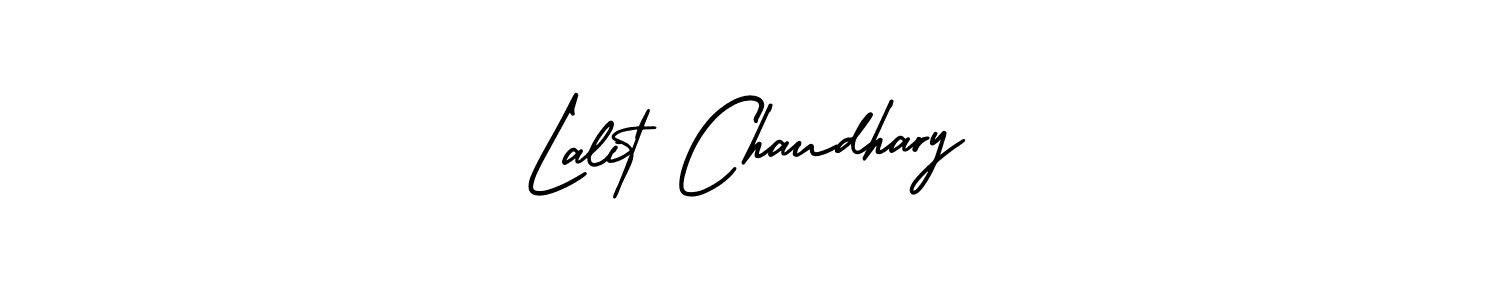 Lalit Chaudhary stylish signature style. Best Handwritten Sign (AmerikaSignatureDemo-Regular) for my name. Handwritten Signature Collection Ideas for my name Lalit Chaudhary. Lalit Chaudhary signature style 3 images and pictures png