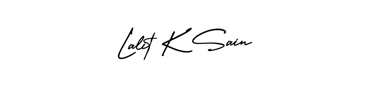 Also You can easily find your signature by using the search form. We will create Lalit K Sain name handwritten signature images for you free of cost using AmerikaSignatureDemo-Regular sign style. Lalit K Sain signature style 3 images and pictures png