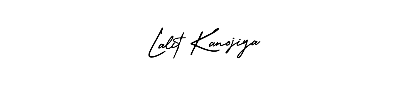 The best way (AmerikaSignatureDemo-Regular) to make a short signature is to pick only two or three words in your name. The name Lalit Kanojiya include a total of six letters. For converting this name. Lalit Kanojiya signature style 3 images and pictures png