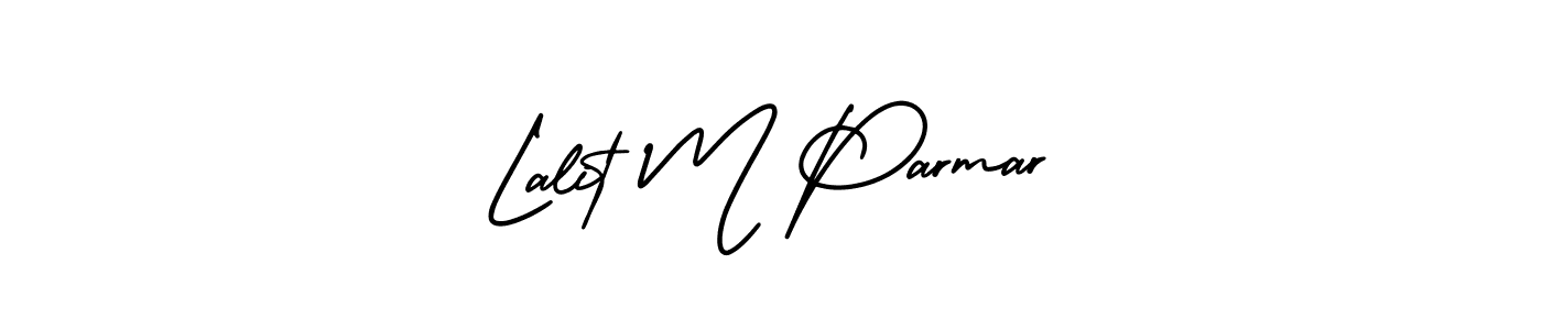 How to make Lalit M Parmar name signature. Use AmerikaSignatureDemo-Regular style for creating short signs online. This is the latest handwritten sign. Lalit M Parmar signature style 3 images and pictures png