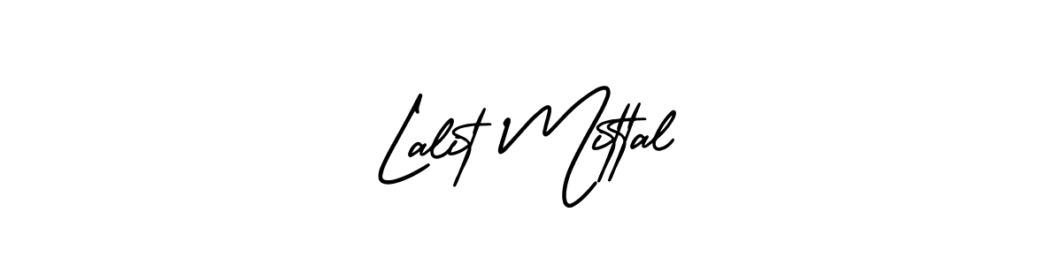 The best way (AmerikaSignatureDemo-Regular) to make a short signature is to pick only two or three words in your name. The name Lalit Mittal include a total of six letters. For converting this name. Lalit Mittal signature style 3 images and pictures png