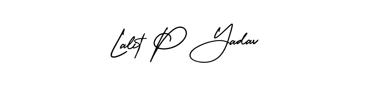 Also You can easily find your signature by using the search form. We will create Lalit P Yadav name handwritten signature images for you free of cost using AmerikaSignatureDemo-Regular sign style. Lalit P Yadav signature style 3 images and pictures png
