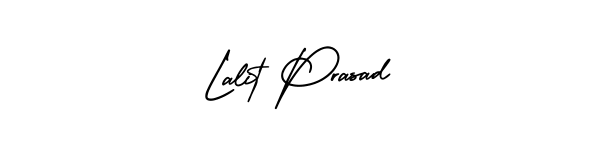 The best way (AmerikaSignatureDemo-Regular) to make a short signature is to pick only two or three words in your name. The name Lalit Prasad include a total of six letters. For converting this name. Lalit Prasad signature style 3 images and pictures png