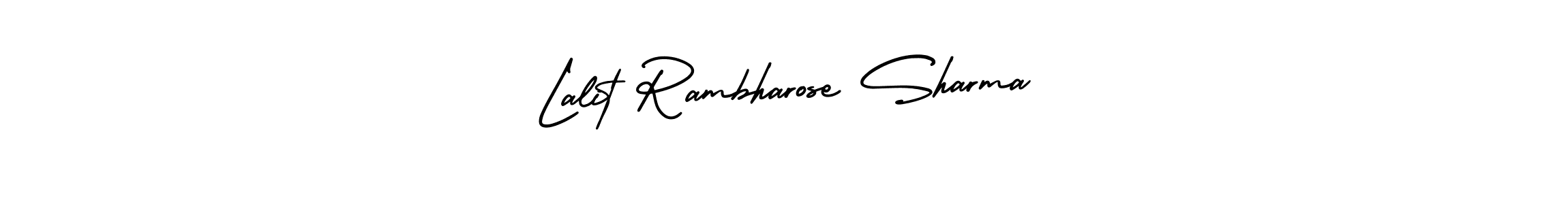 Create a beautiful signature design for name Lalit Rambharose Sharma. With this signature (AmerikaSignatureDemo-Regular) fonts, you can make a handwritten signature for free. Lalit Rambharose Sharma signature style 3 images and pictures png